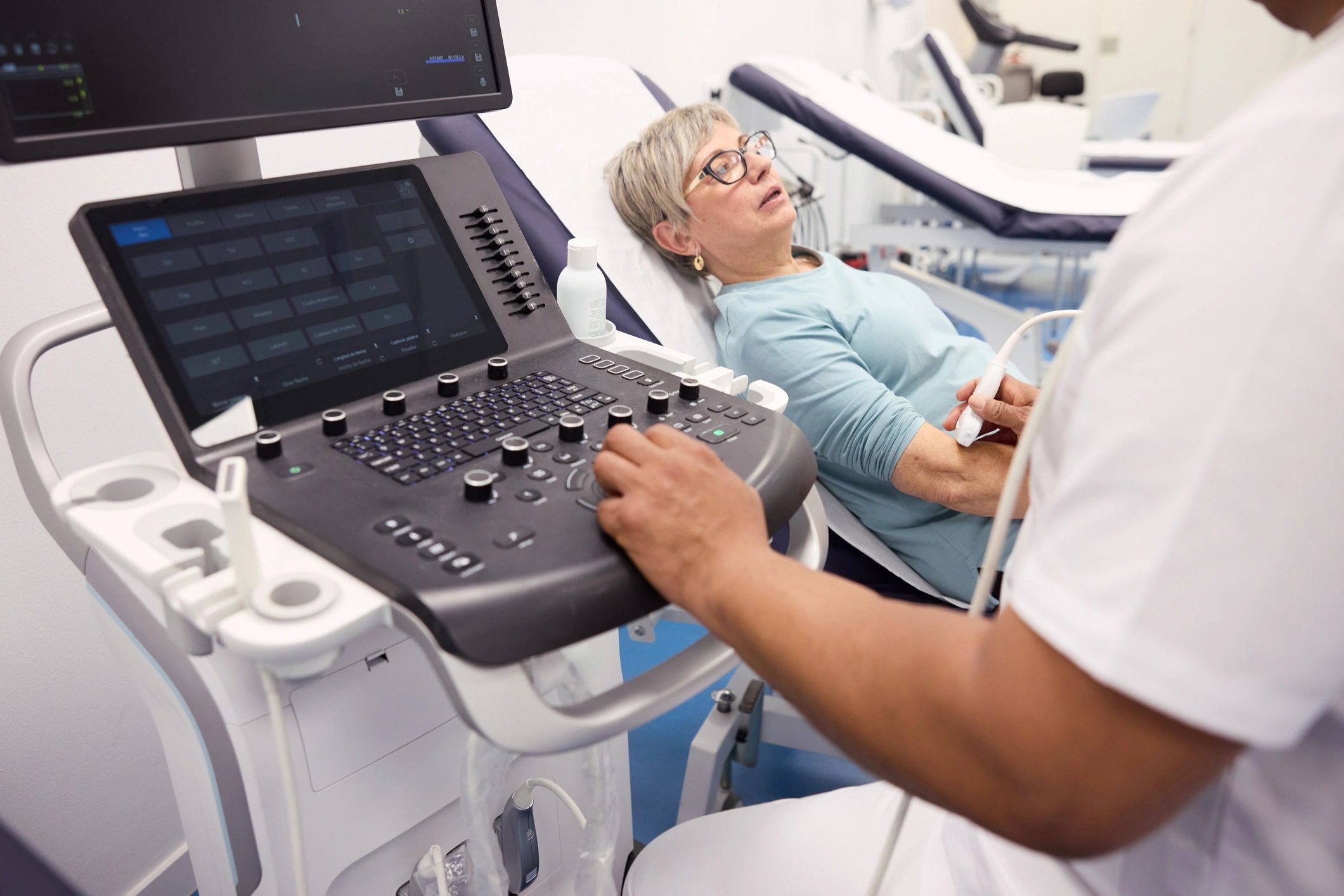 Healthcare practitioner performing a patient assessment